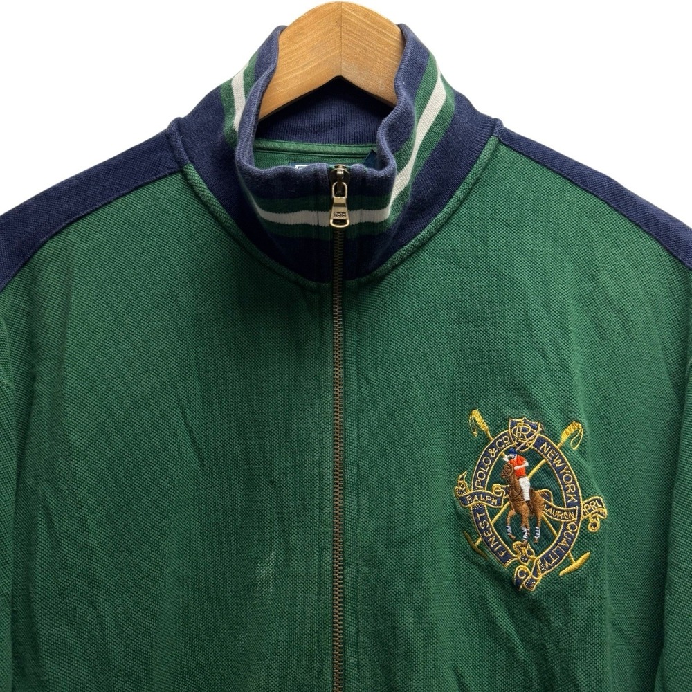 Polo Ralph Lauren Men's XL Green Full Zip New York Embroidered Pony Crest Jacket